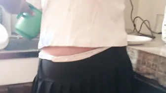 Indian Aunt Secretly Filmed Cooking In Kitchen Wearing Loose Blouse