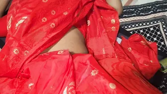 Bengali Bride In Red Saree Gets Fucked Hard On Her Wedding Night