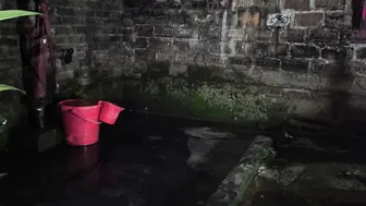 Aunty Caught Naked In The Bathroom While Washing Her Curvy Body