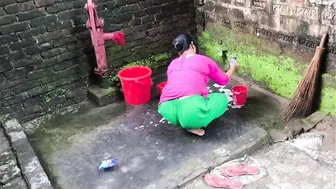 Indian Stepaunt Doing Laundry Surprised By Nephew Fucking Her Ass