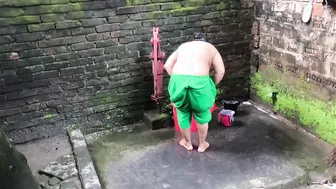 Indian Stepaunt Doing Laundry Surprised By Nephew Fucking Her Ass