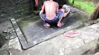 Indian Stepaunt Doing Laundry Surprised By Nephew Fucking Her Ass