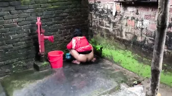 Indian Stepnephew Catches Stepaunt Peeing And Fucks Her From Behind