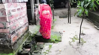 Indian Stepnephew Catches Stepaunt Peeing And Fucks Her From Behind