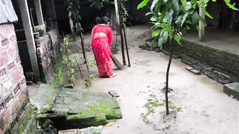 Indian Stepnephew Catches Stepaunt Peeing And Fucks Her From Behind