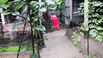 Indian Stepnephew Catches Stepaunt Peeing And Fucks Her From Behind