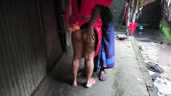 Indian Stepnephew Catches Stepaunt Peeing And Fucks Her From Behind