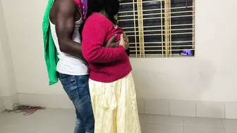 Indian Aunty Looks Stunning In Red Saree Before Bedroom Action Begins
