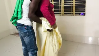 Indian Aunty Looks Stunning In Red Saree Before Bedroom Action Begins