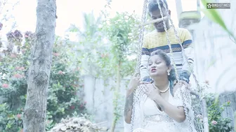 Indian Stepsister Rides Her Stepbrother Outdoors Behind The Village Well