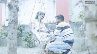 Indian Stepsister Rides Her Stepbrother Outdoors Behind The Village Well