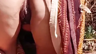 Desi Bhabhi Shows Her Pussy Outdoors Then Gets Ass Fucked At Home
