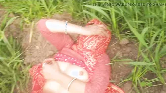 Indian Housewife Fingers Pussy Outdoors While Brother-In-Law Spies Nearby