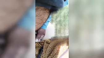 Indian Daughter-In-Law Rides Cock While Father-In-Law Watches Outdoors
