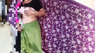 Desi Bahu Fingering Her Pussy In Petticoat While Sasur Watches Her