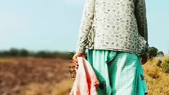 Indian Sister In Law Strips Naked In Forest Pressing Her Big Boobs