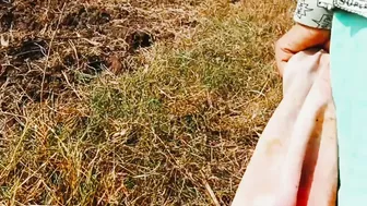 Indian Sister In Law Strips Naked In Forest Pressing Her Big Boobs