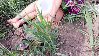 Indian Stepsister Fingers Her Pussy And Ass In The Fields Making Him Hard