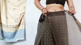 Indian Bhabhi In Black Saree Moans Loud As Her Devar Fucks Her Fat Ass