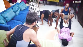 Indian Yoga Class Becomes Wild Orgy As Teacher Fucks All His Students