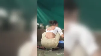 Desi Stepsister Teasing Stepbrother In Wet Saree And Bra After Bath