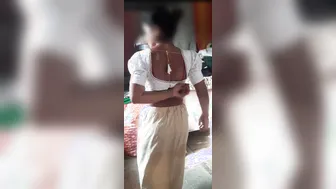 Desi Stepsister Teasing Stepbrother In Wet Saree And Bra After Bath