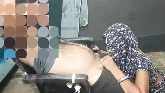 Desi Wife Rides Her Husband's Father On Chair Sucking Cock Until He Cums Hard