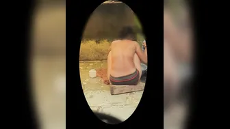 Indian Stepsister Bathing Caught On Camera Wearing Red Underwear