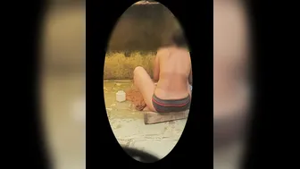 Indian Stepsister Bathing Caught On Camera Wearing Red Underwear