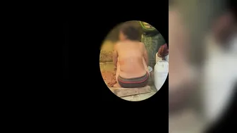 Indian Stepsister Bathing Caught On Camera Wearing Red Underwear