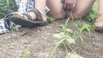 Village Sister In Law Pisses In Field Fingering Pussy Wanting My Thick Cock