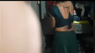 Indian Village Wife Strips From Petticoat And Blouse Showing Everything To Him