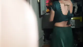 Indian Village Wife Strips From Petticoat And Blouse Showing Everything To Him