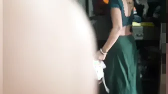 Indian Village Wife Strips From Petticoat And Blouse Showing Everything To Him