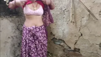 Village Indian Bride Moans Naked In Forest Getting Her Ass Drilled Hard