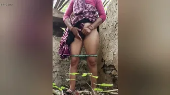 Village Indian Bride Moans Naked In Forest Getting Her Ass Drilled Hard