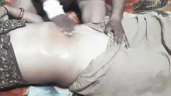 Neighbor's Sister In Law Gets Saree Removed For Oil Massage Before Hot Sex