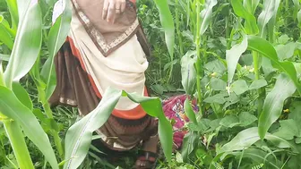 Indian Sister-In-Law Bent Over In Open Field And Fucked Hard From Behind