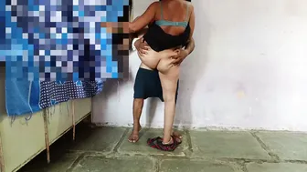 Indian Father Drills Daughter On Chair Then Makes Her Ride Him Standing