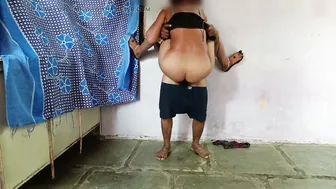 Indian Father Drills Daughter On Chair Then Makes Her Ride Him Standing