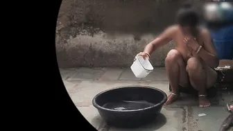 Desi Stepsister Bathes Naked In Open Bathroom While Stepbrother Watches