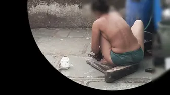 Desi Stepsister Bathes Naked In Open Bathroom While Stepbrother Watches