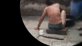 Desi Stepsister Bathes Naked In Open Bathroom While Stepbrother Watches