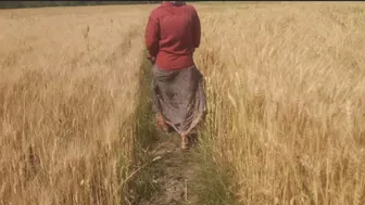 Desi Bhabhi Getting Her Fat Ass Fucked In The Wheat Field By Him