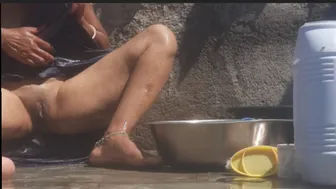 Punjabi Stepsister Fingering Her Pussy Naked Bathing In Outdoor Shower
