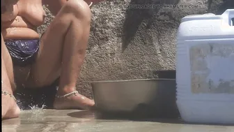 Punjabi Stepsister Fingering Her Pussy Naked Bathing In Outdoor Shower