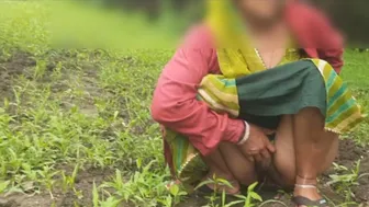 Desi Bhabhi Fingering Her Fat Ass And Pissing In The Open Farm Fields