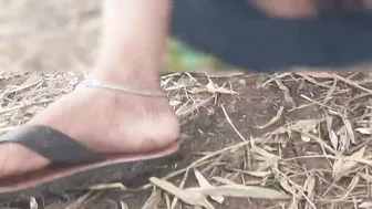 Desi Bhabhi Fingering Her Fat Ass And Pissing In The Open Farm Fields