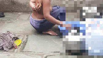 Punjabi Stepsister Soaping Her Body Naked In The Desi Village Bathroom