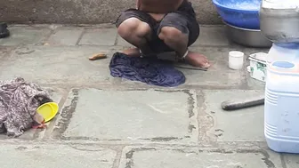 Punjabi Stepsister Soaping Her Body Naked In The Desi Village Bathroom